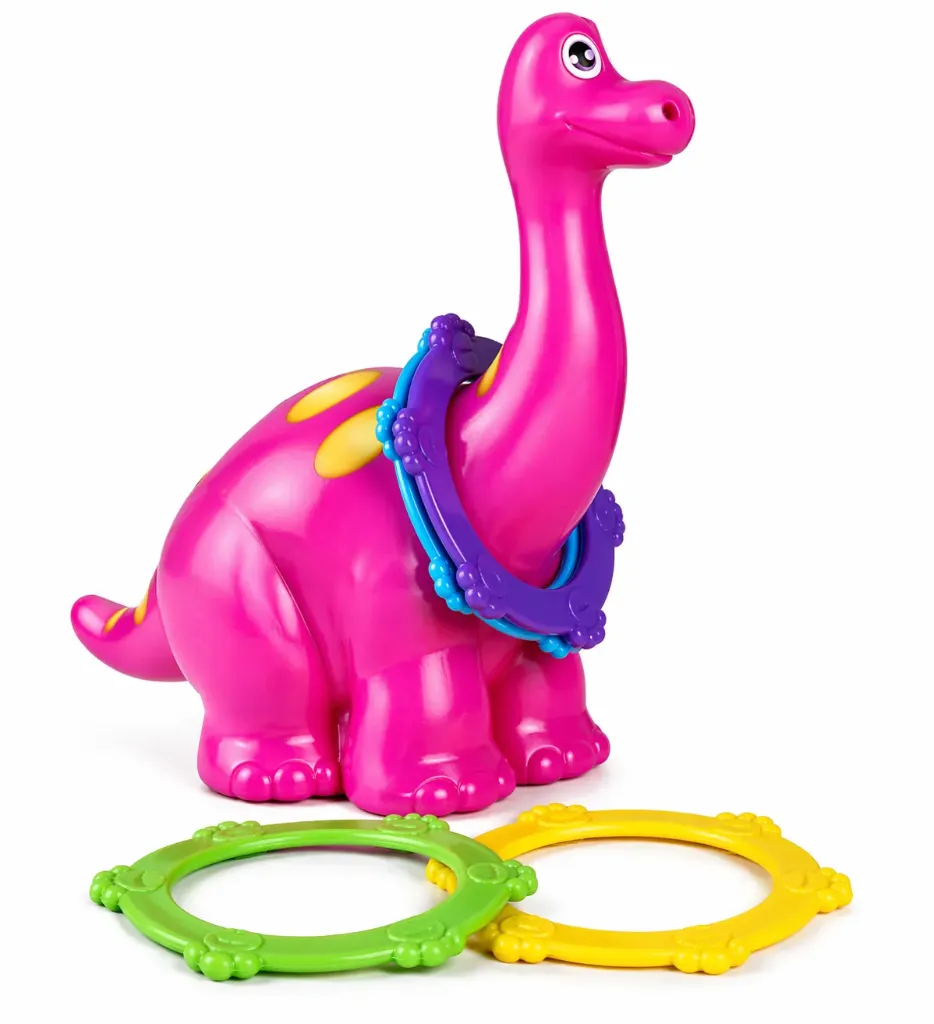 [PF3028-2] DINOSAURIO AROS NIÑA, BOY TOYS, INCLUYE 4 AROS, PLÁSTICO SÚPER RESISTENTE, VARIOS COLORES DISPONIBLES.