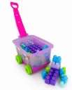 VAGON BTOYS CON RUEDAS, BLOCKS NIÑA 54 PIEZAS F/12 U.