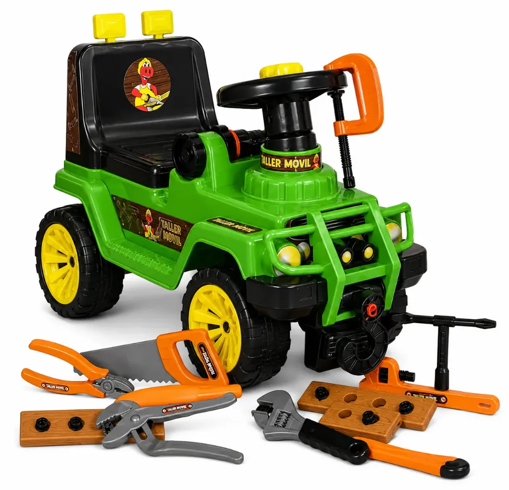 [PF937] JEEP MONTABLE TALLER MOVIL CON HERRAMIENTA BOY TOYS