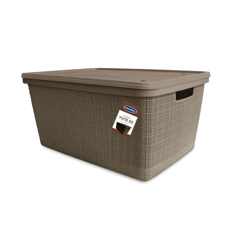 [CY5001] CANASTA DE PLASTICO TIPO YUTE #50 - CALIDOS F/30 U. PROLIMSO