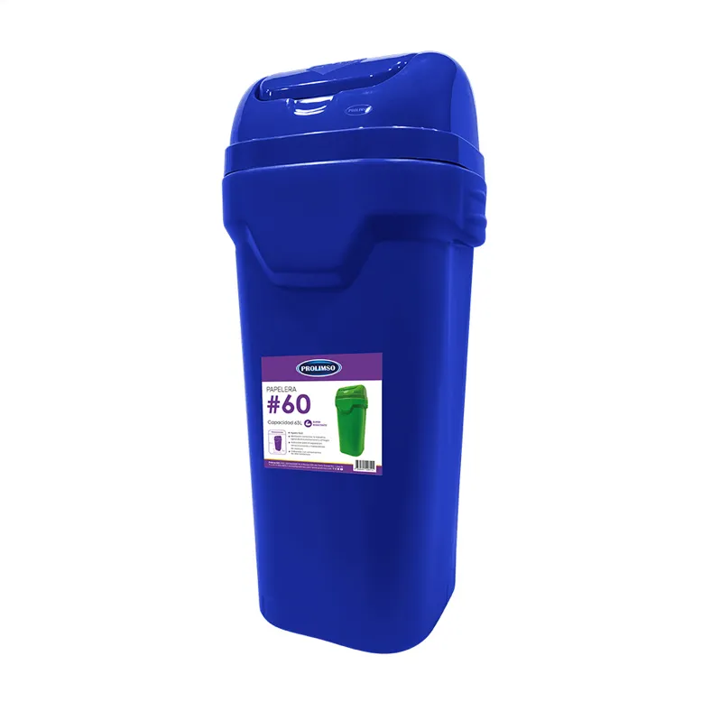 [PTV60L] PAPELERA TAPA VAIVEN 60LT  F/8 U. PROLIMSO